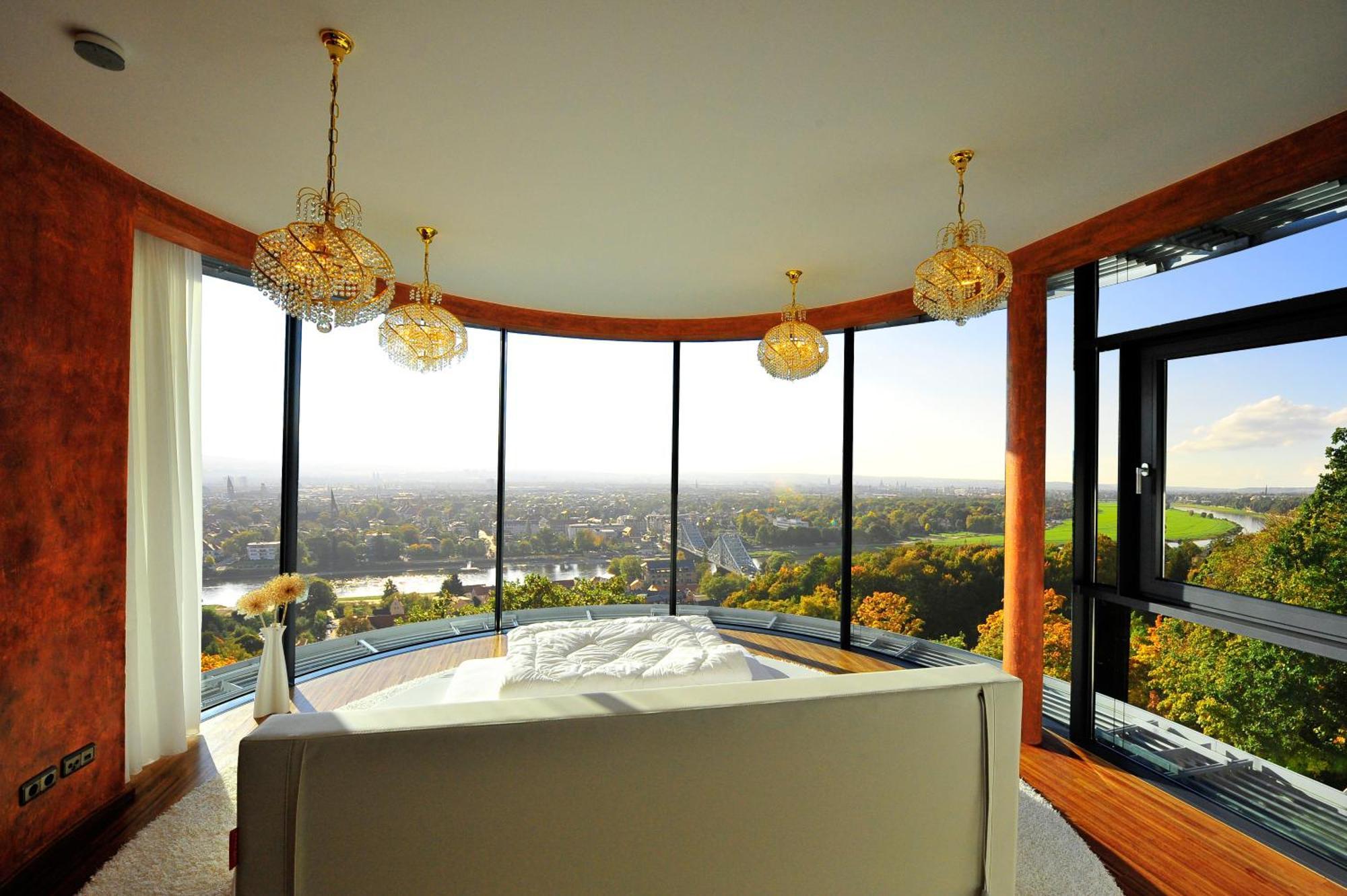 Villa Via Lapis - Panoramablick Ueber Dresden - Garten - Pool - Sauna - Luxus الغرفة الصورة